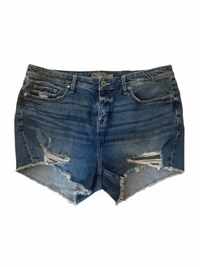 torrid Dark Blue Distressed Denim Cutoff Shorts